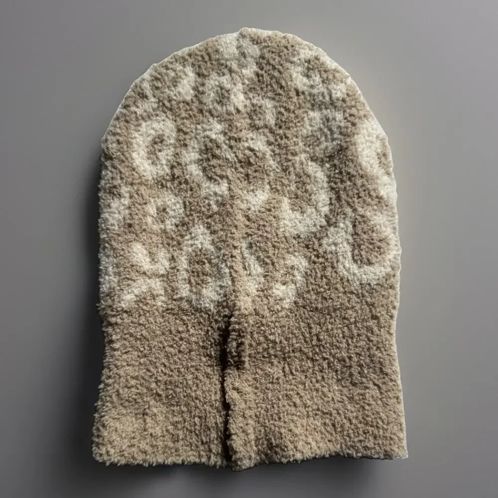 ComfyLuxe Kids Beige Fleece Beanie Winter Hat Soft Stretch One Size NWT